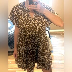 TALULAH Brown Floral Mini Dress